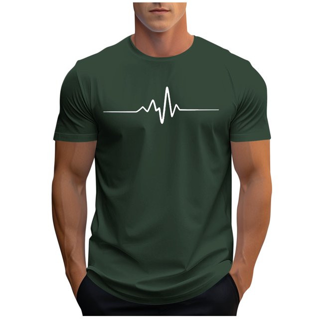Plebaso T-shirt Graphique pour Hommes Été Manches Courtes T-Shirts Col Rond Chemises Décontractées Hauts de Plage Imprimés pour Hommes