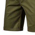 thumbnail image 3 of Yuzhih Summer Shorts for Men Slim Stretch Twill Flat Front Shorts Basic Solid Color Lounge Shorts with Pockets, 3 of 3