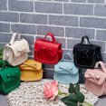 thumbnail image 4 of Bmisegm Girls' Solid Color Leather One-Shoulder Mini Bag – Stylish and Functional Shoulder Purse for Little Girls Red One Size, 4 of 8