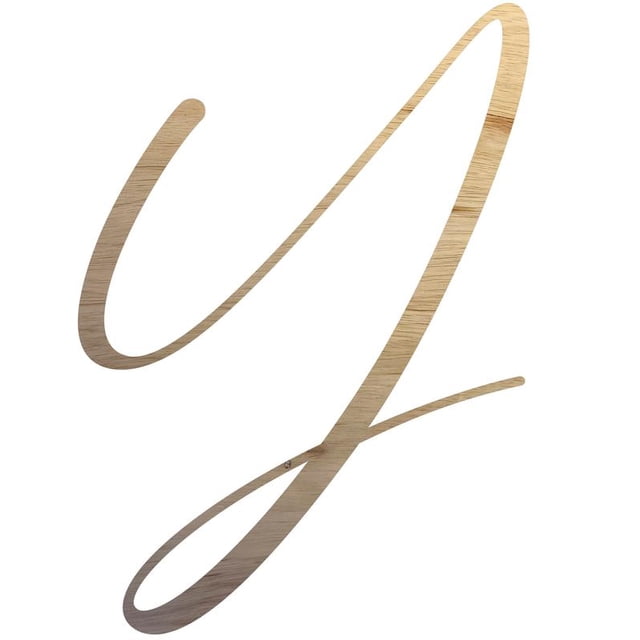 Unfinished Wood Letter Y, Craft Alphabet 4'' Tall Wooden Letter Wall Décor, Bellany Script Font