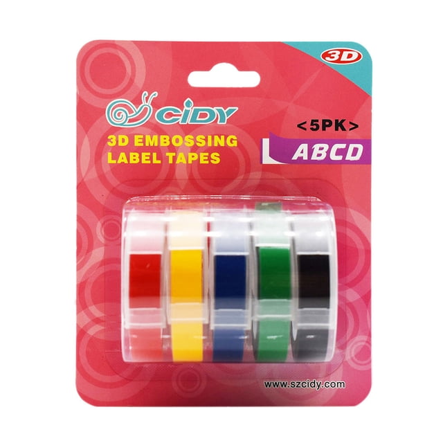 PEONAVET Label Tape Print label tape suitable for manual 3D embossing plotter sticker Embossing