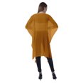 thumbnail image 4 of Moomaya Womens Georgette Shrug Open Front Long Sheer Coverup w/ Tassels, 4 of 7