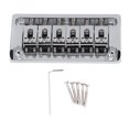 thumbnail image 2 of Guitar Bridge, Replacement Heavy Duty Headstock 6 String Electric Guitar Bridge Kit  for TL Chrome, 2 of 7
