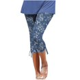 thumbnail image 1 of Womens Relaxed Fit Pants by Generic Summer Casual Drawstring Solid Cropped Cargo Pants, Black, Size XL, 1 of 5