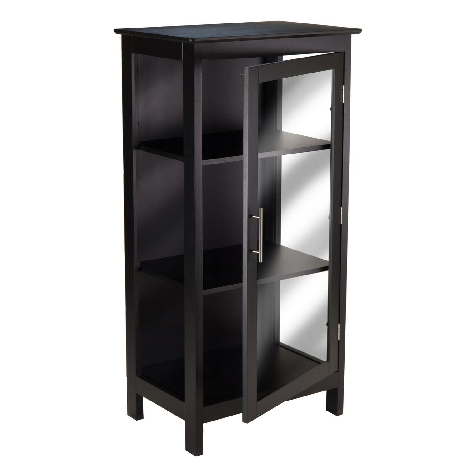 Vitrine avec porte en verre avec finition noire de Winsome - 20523