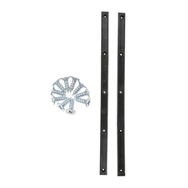 2pcs Skateboard Longboard Deck Rails with Mounting Screws Black