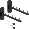 thumbnail image 1 of Woeilo UrbanMingle Clothes Rack,2Pcs Stainless Steel Clothes Hanger,Wall Mounted Clothes Rack,Wall Mounted Drying Rack with Swing Arm,Wall Clothes Hanger for Bathroom Laundry Room Closet,Black Bla, 1 of 5