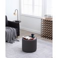 thumbnail image 2 of Pouf de rangement avec plateau supérieur, 2 of 8
