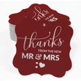 thumbnail image 2 of Inkdotpot Real Silver Foil Bracket Shape Paper Hang Tags Thanks From The New Wedding Favor Tags Pack Of 100, 2 of 7
