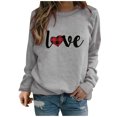 thumbnail image 1 of Hauts à Manches Longues pour Femmes Mode Pull Imprimé Amour Blouse Ample Hauts pour Femmes Manches Longues Mode pour Femmes, 1 of 3