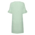 thumbnail image 5 of Cameland Robe d'Été pour Femmes, Couleur Unie, Col en V, Chiffon à Pois, Manches Courtes, Col en V, 5 of 5