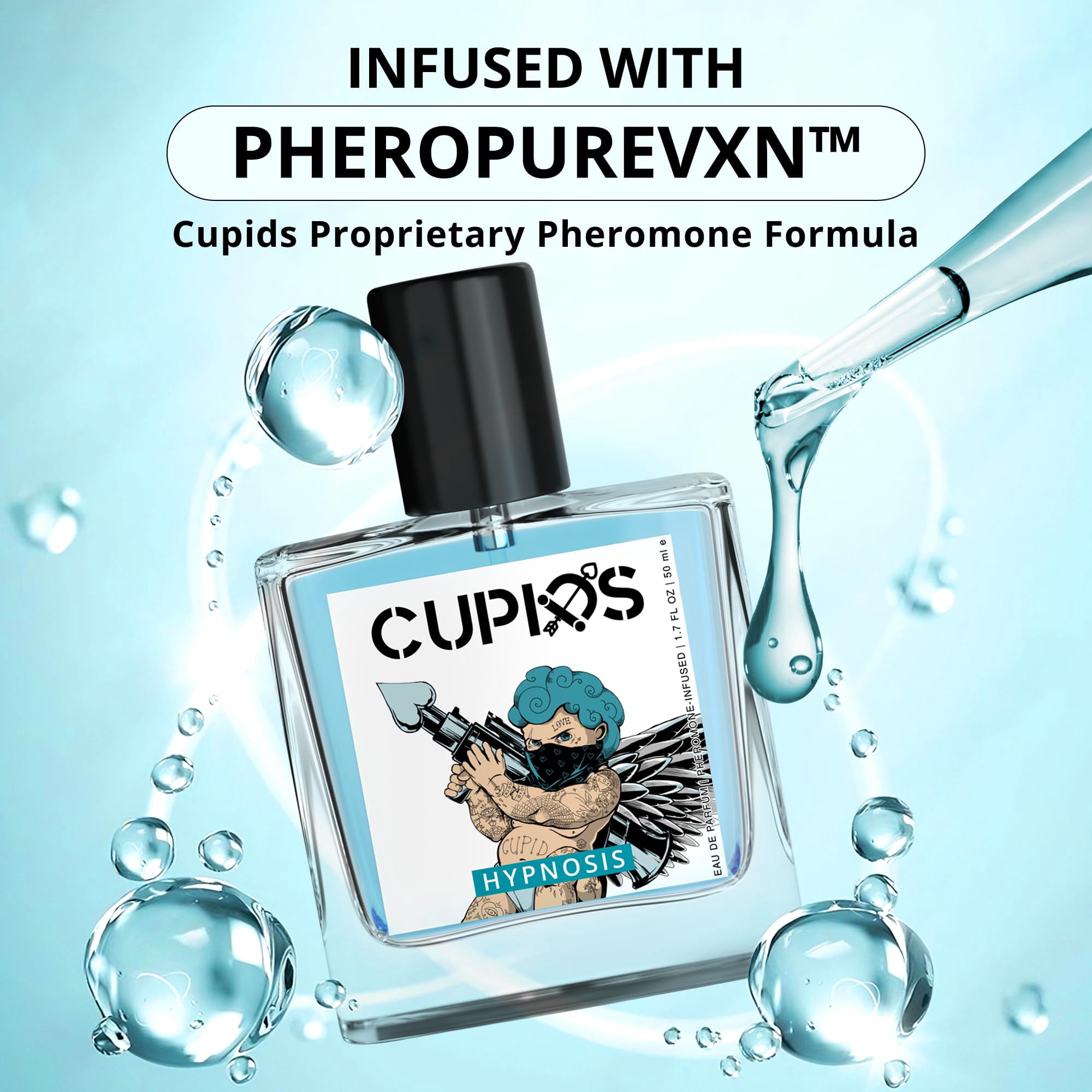 Cupids Original EDP Hypnosis 2.0 Pheromone-Infused Cologne for Men
