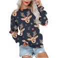 thumbnail image 1 of EGNMCR Noël Sweatshirt Mode Décontractée pour Femmes Hauts Manches Longues Imprimé de Noël Col Rond Couverture Pull Sweatshirts, 1 of 3