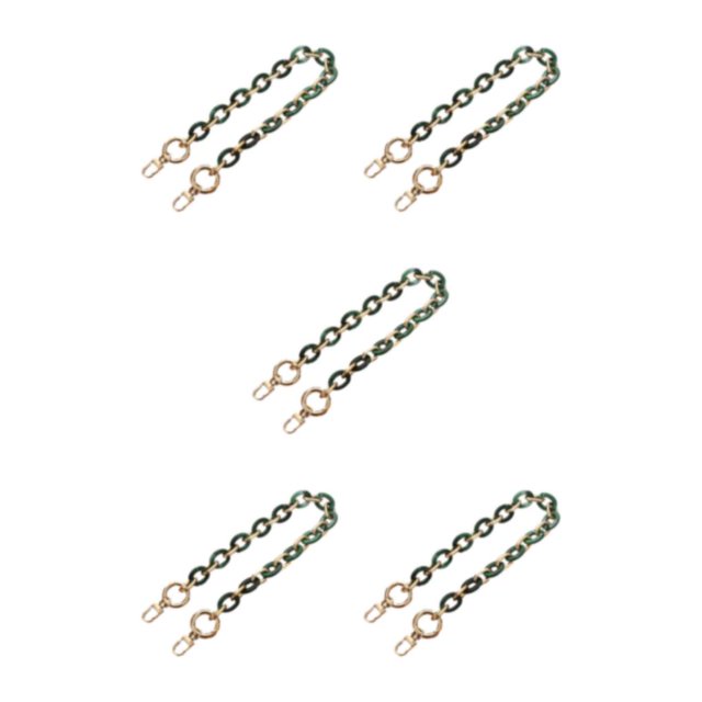 ZheElen Sturdy And Durable Reliable Bag Chains For Secure Attachment Purse Chain Straps Bag Chain Straps L204-LS 5Set