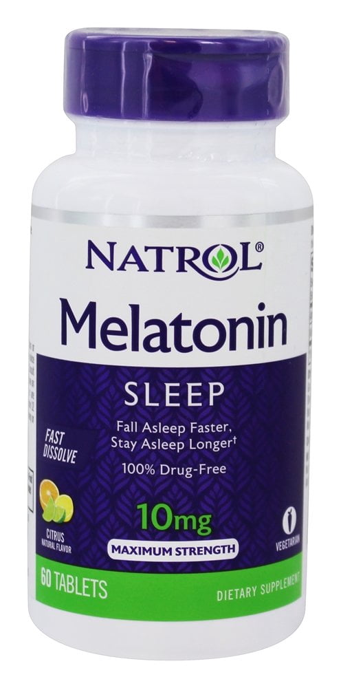 Natrol - Melatonin Sleep Fast Dissolve Strawberry 10 mg. - 60 Tablets
