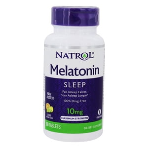 Natrol - Melatonine Dormez rapidement Dissoudre la fraise 10 mg. - 60 Comprimés