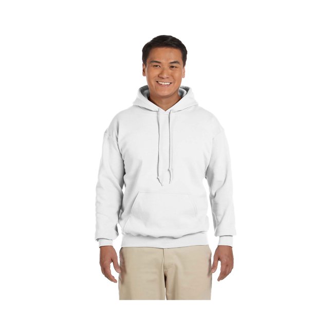 Gildan Men's Rib Knit Pouch Pocket Hooded Sweatshirt, Style G18500