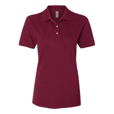 Jerzees Womens 100 Ringspun Cotton Piqué Polo, 2XL, Maroon