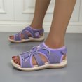 thumbnail image 2 of CEHVOM Women And Comfortable Round Toe Wedge Solid Color Fish Mouth Sandals, 2 of 5