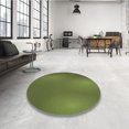 thumbnail image 4 of Ahgly Tapis Rond Lavable en Machine Intérieur Transitionnel Vert Pistache, 3 Pieds Rond, 4 of 7