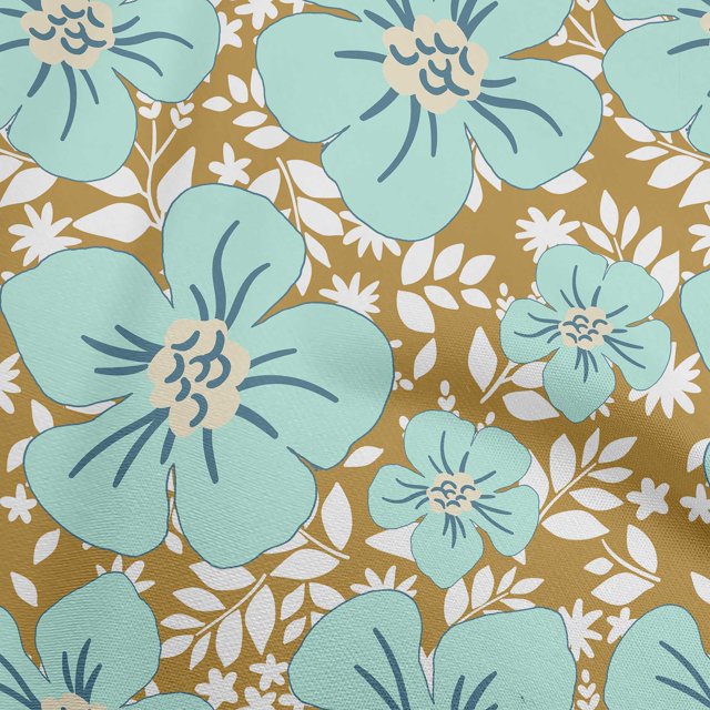 oneOone Velvet Dark Olive Green Fabric Floral Sewing Craft Projects Fabric Prints By Yard 58 Inch Wide