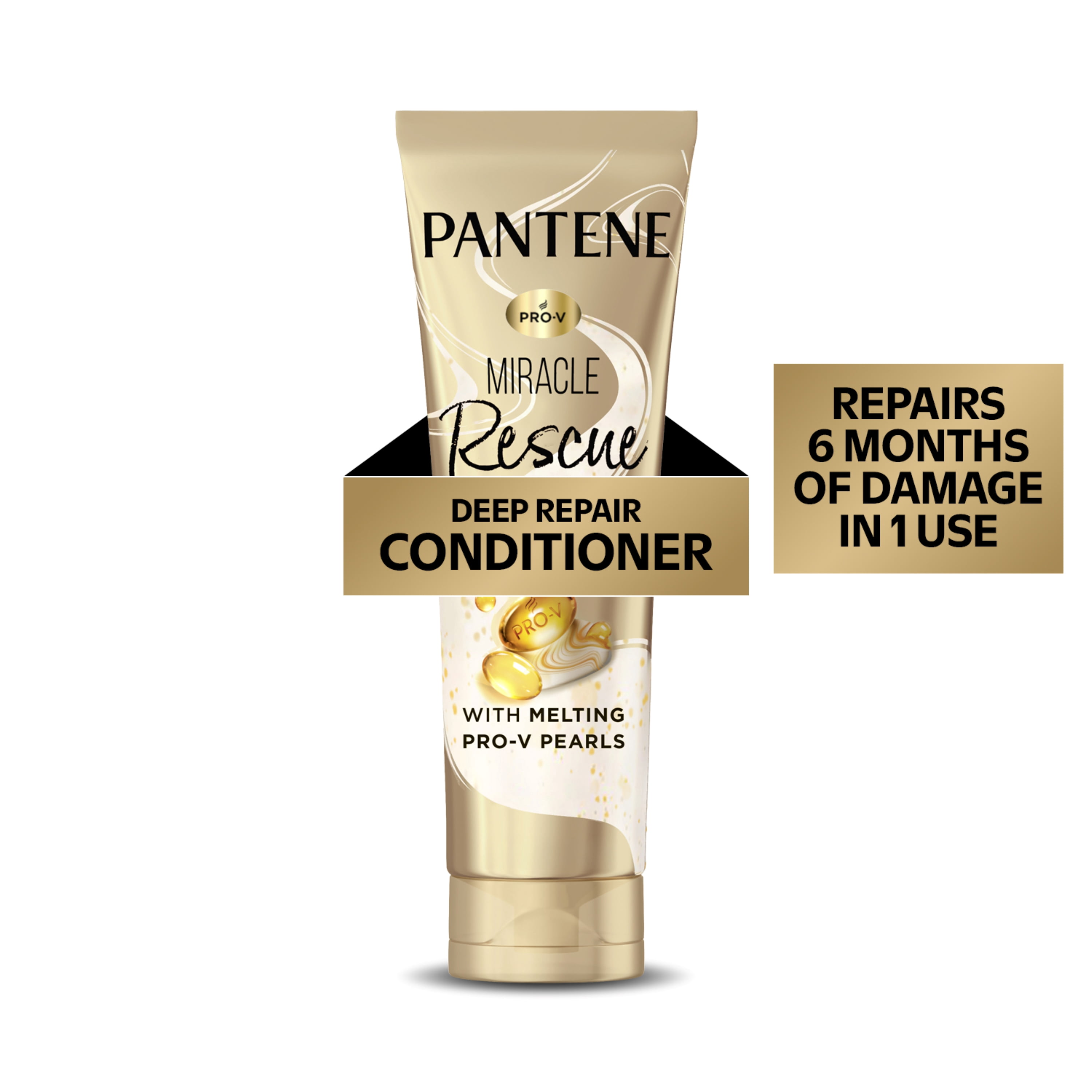 Revitalisant Réparateur enProfondeur Pantene, Masque Capillaire, Perles Fondantes Pro-V, Miracle Rescue, Réparation Des Dommages, Pour Des Cheveux Forts, Brillants et Sains, 237 mL