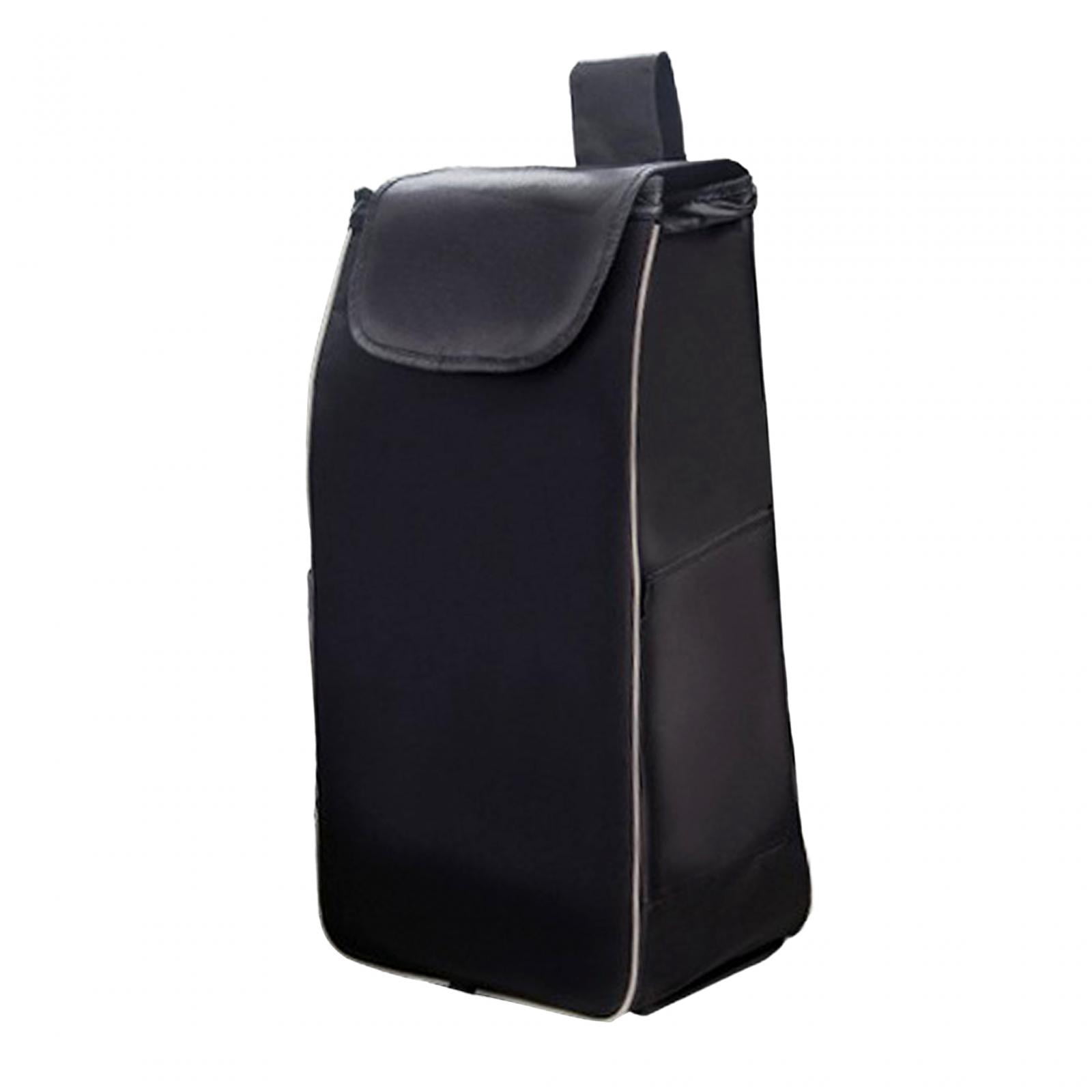 koolsoo Shopping Cart Replacement Storage Bag Trolley Accessory Oxford Fabric Waterproof Black Thickened