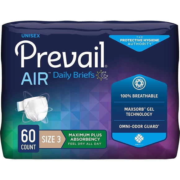 Prevail Air Plus Adult Diapers XL- 60qty
