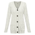 thumbnail image 5 of Kcodviy Sweaters Womens Open Sleeve Cardigan Jacket Knit Boho Long Patchwork Long Sweater Coat Plus Size Coat Cardigan Pockets Front Women Sweater Coat Long Thick Sweater, 5 of 5