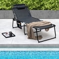 thumbnail image 3 of Costway Chaise Longue Pliante Surdimensionnée avec Dossier Réglable et Poche pour Oreiller Amovible, 3 of 9
