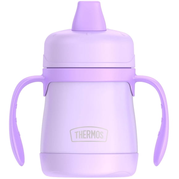 Thermos Kids Vacuum Insulated Stainless Steel 7 oz Sippy Cup with Handles, Lavender