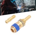 thumbnail image 4 of Torch Hose Adapter, No Leakage  Easy To Install High Hardness Quick Coupler Kit Brass And Rubber  For MIG TIG Welding  Blue, 4 of 8