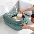 thumbnail image 4 of EGNMCR Storage Trunks Cereal Rice Food Storage Containers, Dispenser Bin With Rolling Wheel Airtight Locking Lid, Dog Pet Flour Plastic Leakproof Kitchen Pantry Hold folding cases, 4 of 6