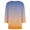 thumbnail image 5 of RXIRUCGD Women's Fashion Casual Gradient Loose Button Tops, Orange, Size: L, 5 of 5