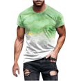 thumbnail image 2 of Qertyioot Chandails de Sport pour Hommes, T-Shirt Décontracté à Col Rond Imprimé, Chandail de Sport D\'entraînement Physique à Manches Courtes, 2 of 5
