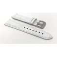 thumbnail image 3 of 20mm Mens' Alligator Style Leather Watch Band Strap, Glossy Finish, Stainless Steel Buckle, 3 of 7