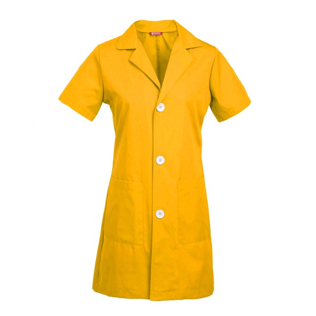 Manteau de Laboratoire à Manches Courtes pour Femmes