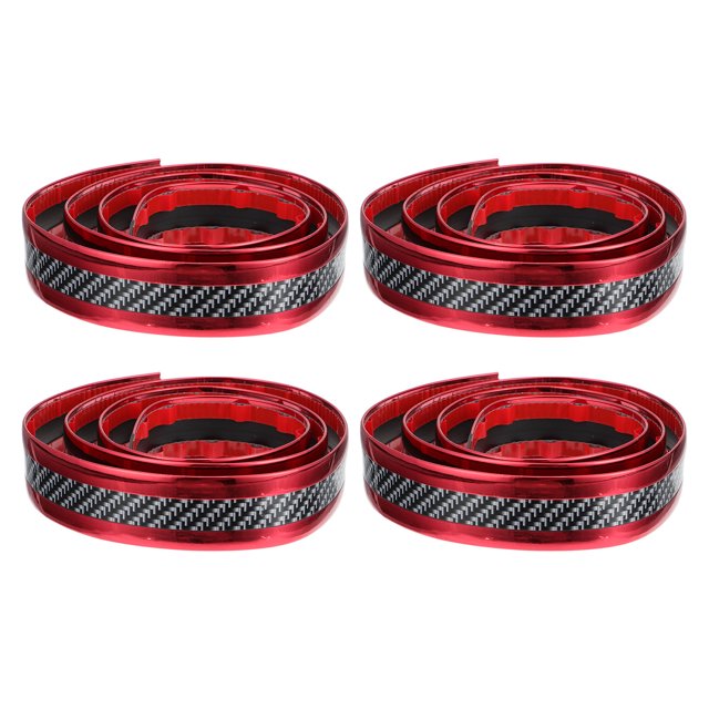4 Rouleaux d'Autocollants pour Voiture Bande de Caoutchouc Protection Anti-Rayures pour Porte