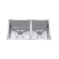 thumbnail image 1 of Évier de Cuisine en Acier Inoxydable de 32 Pouces à Bol Double, à Faible Division, Près de Zéro, avec Passoire, 1 of 1
