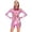 Pink, variant on Women's Long Sleeved Leather Small Round Neck Zipper Finger Sleeve Jumpsuit, Suitable For Remote Work