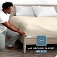 thumbnail image 3 of Bare Home Fitted Sheet - Premium 1800 Collection - Deep Pocket - Ultra-Soft Wrinkle Resistant - California King, Sand, 3 of 7
