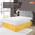 thumbnail image 3 of SGI Bedding 18 Inch Pleated Bed Skirt | Microfiber Bed Skirt | Fade Resistant, Wrinkle Free, Anti-static, Decorative, Extra Storage Space, Clutter-Free | Olympic Queen, Golden, 3 of 6