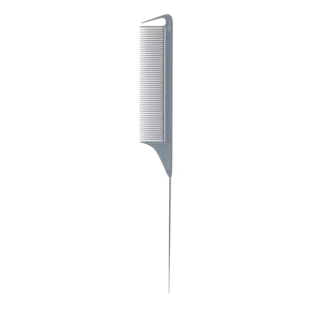 EARKITY Hair Rat Tail Combs, Parting Rattail, Teasing Fine Tooth Comb, Metal Hair Pick Detangling, Heat Resistant Carbon Fiber Teasing Comb, and Stainless Steel Pintail