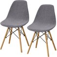 thumbnail image 1 of Shell Dining Room Chair Slipcovers Set of 2/4/6,Stretch Modern Armless Lounge Chair Slipcovers Protector for Kitchen Dining Living Room(Dark Gray,2Pcs), 1 of 5