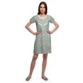 thumbnail image 2 of Moomaya Chemise de Nuit d'Allaitement à Patte de Boutonnage Imprimée pour Femmes, 2 of 5