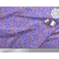 thumbnail image 3 of Soimoi Satin Silk Fabric Leaves,Floral & Honey Bee Insects Fabric Prints by Yard 42 Inch Wide, 3 of 3