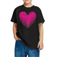 thumbnail image 4 of Posijego T-Shirts de la Saint-Valentin pour Enfants, T-Shirt Graphique avec Cœur, Garçons Filles, Col Rond, Manches Courtes, Hauts Mignons, 4 of 4