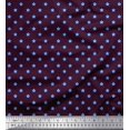 thumbnail image 1 of Soimoi Purple Heavy Satin Fabric Blue Star Fabric Prints By Yard 54 Inch Wide, 1 of 3