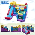 thumbnail image 3 of Costway 5-In-1 Inflatable Bounce Castle with Basketball Rim & Climbing Wall w/ 735W Blower, 3 of 8