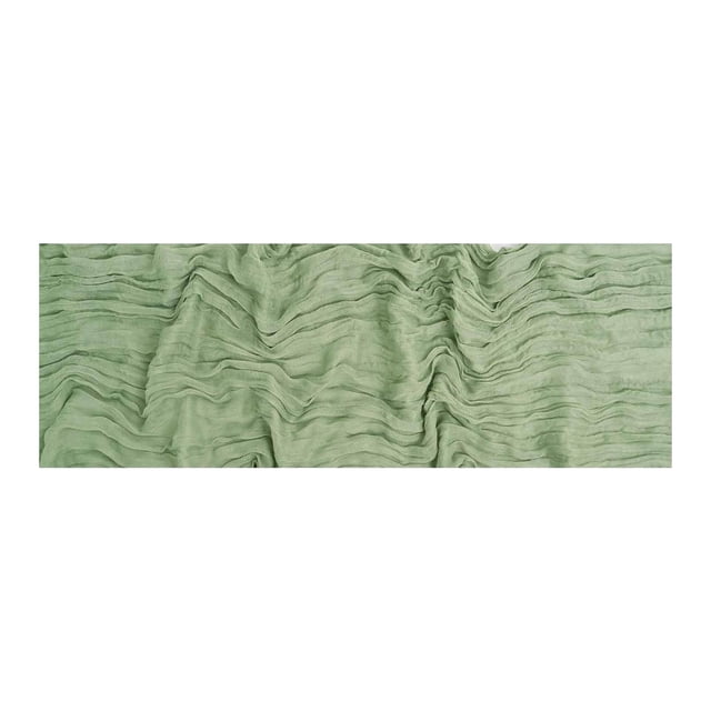 Elodie Chemin de Table en Étamine 157 Pouces Anniversaire Léger Rustique Transparent Vert